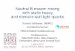 New Neutral B meson mixing with static heavy and domain-wall light … · 2013. 8. 5. · tomomi@quark.phy.bnl.gov 1 RBC/UKQCD Collaborations Neutral B meson mixing with static heavy