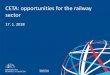 CETA: opportunities for the railway sector...Matyáš Pelant Americas Unit CETA: opportunities for the railway sector Trade in goods = preferential access for goods Benefits presented