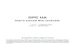 New OPC UA · 2019. 3. 19. · OPC UA User's manual Bus controller 1.10 - Translation of the original manual 3 1 General information OPC Unified Architecture (OPC UA) is a software