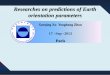 Researches on predictions of Earth ... - Observatoire de Paris（1） Introduction of EOP prediction Earth's rotation and EOP • The Earth's rotation characterized the overall state