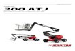 Technical sheet 200 ATJ - Scantruck · 2019. 3. 22. · 200 ATJ Aerial Work Platforms Diesel Articulated Jib. Capacities Metric Working height 20.28 m ... Overall height (folded)