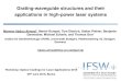 Grating-waveguide structures and their applications in ... · Implementation in high-power CW fundamental mode thin-disk laser Applications in high-power lasers Resonator Beam radius
