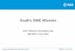 KuaFu SWE Mission · operated under ESA responsibility and launched by CAS with a LM3. ... • The KuaFu mission is part of a Programme Proposal to be submitted for approval at the