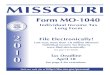 2010 Form MO-1040, Individual Income Tax - Long Form ... · 4/18/2011  · to: 2010.pdf ’ FORM MO-1040 Form MO-1040. Missouri S D