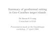 Summary of geothermal setting in Geo-Caraïbes target islands Documents/Presentations/OA… · Dominica - overview • Most volcanically active island in eastern Caribbean • Four