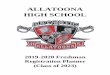 ALLATOONA HIGH SCHOOL · 2 Dear Students and Parents, Welcome to Allatoona High School — Home of the Buccaneers! We look forward to your arrival in August 2019. The following information