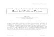 How to Write a Paper - Michigan Technological Universitygmodegar/papers/Ashby_paper_writing.pdfMike Ashby, Engineering Department, University of Cambridge, Cambridge CB2 1PZ, UK Version