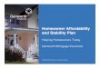 Homeowner Affordability and Stability Plan · HAMP / GSE-SMP / FDIC-LMP Comparison This is a general overview and should not be considered complete as it is used for example purposes