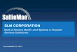 SLM CORPORATION - Sallie Mae · 2016. 3. 15. · Originations of $2.3 bn in 2010 had an average winning FICO of 739 and 89% were cosigned. Originations of $2.7 bn in 2011 had an average