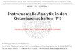 Instrumentelle Analytik in den Geowissenschaften (PI)...280061 VU MA-ERD-2 Instrumentelle Analytik in den Geowissenschaften (PI) Handoutmaterial zum Vorlesungsteil Spektroskopie Bei
