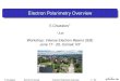 Electron Polarimetry Overview...Electron Polarimetry Overview E.Chudakov1 1JLab Workshop: Intense Electron Beams (IEB) June 17 - 20, Cornell, NY E.Chudakov IEB 2015, Cornell Electron