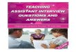 Introduction - Teaching Assistant Interview Questions · Chapter 2 - 50 TA Interview Questions and Answers Chapter 3 - Why do you want to be a TA - Sample Answers Chapter 4 - 10 Questions