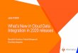 What’s New in Cloud Data Integration in 2020 releases€¦ · - ADLS Gen2 as temp storage for Polybase - Mass Ingestion from ADLS Gen2 to Synapse - Unconnected Lookup - Logging