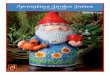 Springtime Garden Gnome · brim with Tuscan Red. Leave the hat brim the white of the resin and using the size 2 Script Liner, add a pattern of double lines on the hat brim with Wrought