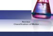 Review: Classification of Matter - Science to a Teesciencetoat.weebly.com/uploads/2/3/8/0/23803204/snc2d...Classification of Matter Classification of matter Pure Substance A substance