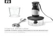 Hand Blender · 4-The hand blender can be used directly in a pot*, a bowl or the blending beaker. To prevent splashing, do not turn the hand blender on until the blade is beneath