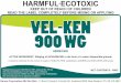 VEL-KEN 900 WG LABEL-10KG latestkenso.co.nz/wp-content/uploads/2017/07/Vel-Ken-900-WG-LABEL.pdf · kg/ha of Vel-Ken 900 WG Herbicide, and for release spraying of scrub use 5.8-8.3