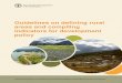 Guidelines on defining rural areas and compiling ... · These Guidelines aim to support decisions about rural development policy by offering concepts and methods to improve the quality,