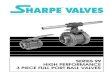 SERIES 99 HIGH PERFORMANCE 3 PIECE FULL PORT BALL VALVES · SHARPE® HIGH PERFORMANCE VALVES Sharpe® Series 99 Ball Valves offer as standard features, advantages that other valve