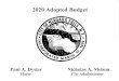 2020 Adopted Budget - Niagara Fallsniagarafallsusa.org/download/Administration/city...DSAV LLC-America's Best Walnut Ave Housing Brightsfields Corp. HH 310 LLC (Hamister) Niagara Center