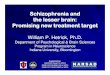 Schizophrenia and the lesser brain: Promising new treatment target · 2011. 12. 7. · Cortico-cerebellar loopscerebellar loops subserve motor &motor & cognitive functions Pervasive