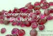 Concurrency: Rubies, Plural · 2015. 10. 20. · diminishing returns • communication takes ﬁnite time • so doubling processors never doubles a system’s realworld performance