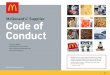 Supplier Code of Conduct - McDonald's...a violation of this Code, suppliers shall act promptly to correct the situation to McDonald’s satisfaction. McDonald’s Supplier Code of