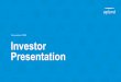 November 2020 Investor Presentation · 2020. 11. 16. · This presentation includes “forward -looking statements,” which are subject to substantial risks, uncertainties and assumptions,