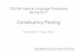 CS5740: Natural Language Processing Spring 2017 · natural JJ gas NN and CC electric JJ utility NN businesses NNS NP in IN Alberta NNP, PUNC, NP where WRB WHADVP the DT company NN