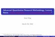 Advanced Quantitative Research Methodology, Lecture...Gary King (Harvard, IQSS) Advanced Quantitative Research Methodology, Lecture Notes:March 26, 2016 2 / 23Model Dependence in Counterfactual
