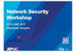 NetworkSecurity( Workshop · 2017. 6. 13. · Overview Network(Security(Workshop – Network%Security%Fundamental – Attack%Types%Analysis%and%Mitigation%% – ICMPProtocolSecurity%Threats%