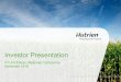 Investor Presentation - Nutrien · 2018. 11. 27. · Citi 2018 Basic Materials Conference. November 2018. ... and the expected synergies associated with the merger of Agrium and PotashCorp,