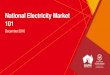 National Electricity Market 101...2016/12/01  · Electricity prices Region Qld NSW Vic SA Tas Current week 93 94 36 42 26 15-16 financial YTD 42 43 38 63 45 16-17 financial YTD 56