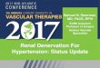Renal Denervation For Hypertension: Status Update - 4, 2020conceptsinvasculartherapies.com/pdf/2017/SaturdaySessions/SatS5… · Renal Denervation Using the Vessix Renal Denervation