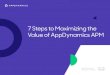 7 Steps to Maximizing the Value of AppDynamics APM · insight into the end-user experience, helping you understand the quality of service you’re providing to your customers. By