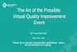 The Art of the Possible: Virtual Quality Improvement Event · 2020. 11. 20. · The Art of the Possible –Virtual QI Event Day One (AM) –30th November, 2020 QI in LLR. Where we