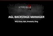 AGL BACKSTAGE MANAGER - University of Kentuckycs.uky.edu/~ansm226/MidtermPresentation.pdf · 2014. 3. 24. · 4 User Permissions •There are three types of users: 1. 1. Regular users