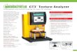 ISO 9001 CERTIFIED CT3 Texture Analyzer · TexturePro CT Software TA-CT-PRO-AY Temperature Probe DVP-94Y Bubble Level TA-LVL Calibration Weight Set Gelatin Bath System for gel conditioning