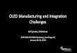 OLED Manufacturing and Integration Challenges · 2020. 2. 19. · OLED Manufacturing and Integration Challenges Jeff Spindler, OLEDWorks 2020 DOE SSL R&D Workshop, San Diego CA January