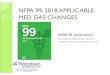 NFPA 99, 2018 APPLICABLE MED GAS CHANGES 2018 Changes..pdfNFPA is the preferred code in Alaska, Hawaii many countries where these systems are an important option Oxygen side may be