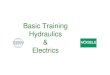 Basic Training Hydraulics Electrics · Hydraulics ( from the Greek . hydro = water and . aulos = pipe or flute ) is the science of the . ... They can represent components, such as