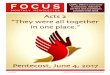 All Together Pentecost, June 4, 2017...MAY 2017 LAFAYETTE-ORINDA PRESBYTERIAN CHURCH All Together Pentecost, June 4,2017 All Together Pentecost, June 4,2017 F O C U S M O N T H L Y