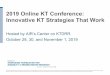 2019 Online KT Conference: Innovative KT Strategies That Work · 2021. 1. 5. · ICA Stage 1: Intervention components. ICA enabled bespoke taxonomy: 1. 'Off the peg', 'Customised