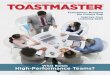 THE MAGAZINE FOR COMMUNICATORS & LEADERS ......Toastmaster magazine. As mentioned in the article, I develop lessons focused on One Health—a global initiative working for optimal
