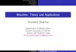 Wavelets: Theory and Applications - Central University of Jammu THEORY... · 2016. 2. 15. · Wavelets: Theory and Applications Somdatt Sharma Department of Mathematics, Central University