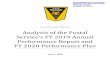 POSTAL REGULATORY COMMISSION Analysis of the Postal Perf...2020/06/01  · 2 United States Postal Service FY 2019Annual Report to Congress at 18 -37; see Library Reference USPS FY19