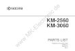 de MK-ElectronicKM-2560 KM-3060 www MK-Electronic de NOTES 1. Indicate parts number and parts description together with the machine model name when placing an order. e.g. Parts Number