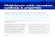 Molybdenum oxide nanowires: synthesis & propertiesmai.group.whut.edu.cn/chs/lw/slected/201702/P... · 2017. 2. 21. · Molybdenum oxide nanowires: synthesis & properties REVIEW JULY-AUGUST