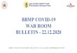 BBMP / COVID-19 WAR ROOM / BULLETIN -274/ 22.12.2020 / … · 2020. 12. 23. · bbmp / covid-19 war room / bulletin -274/ 22.12.2020 / #bbmpfightscovid19 10 46592 6088 36588 35306