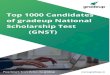  2 List of top 1000 candidates participated in gradeup National Scholarship test (GNST) held on 21st June 2020 (on Sunday)- Rank Name of the Candidate Rank 1 Sonu Rank 2 robin maan